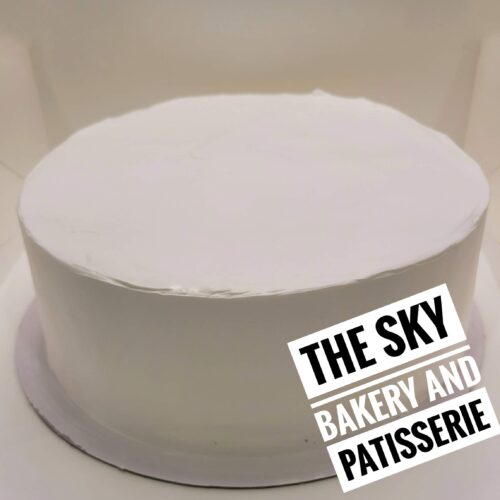 Plain Small White Colorful Cake