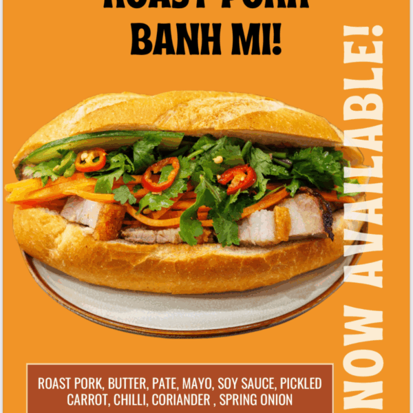 Roast pork bánh mì